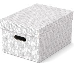 Esselte Home archive box, size 26.5 x 36.5 x 20.5 cm, white, pack of 3 pieces