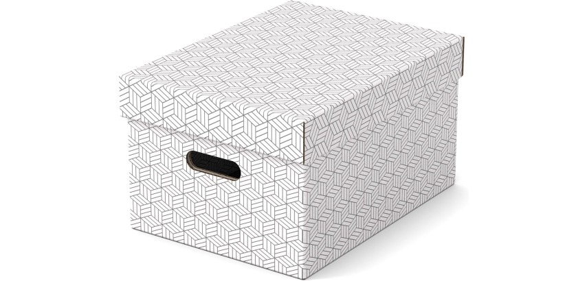 Esselte Home boîte à archives,  ft 26,5 x 36,5 x 20,5 cm, blanc, paquet de 3 pièces
