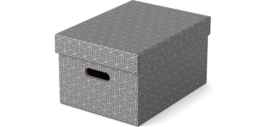 Esselte Home Aufbewahrungsbox Mittel 265x205x365mm grau 3 Stück