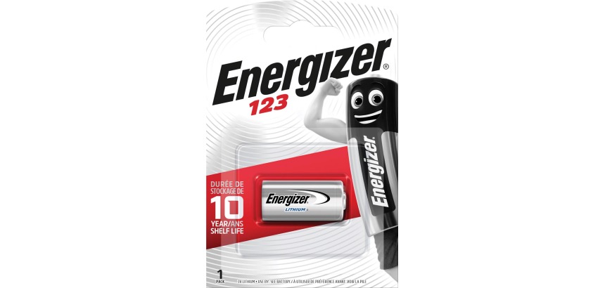 Energizer Photo Lithium 123 Battery, in blister pack
