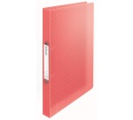 Esselte Colour'Breeze ringmap, 2 ringen, PP, ft A4, met soepele kaft, koraal