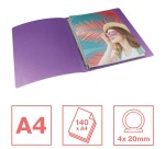 Esselte Colour'Breeze ring binder, 4 rings, PP, A4 size, with flexible folder, lavender