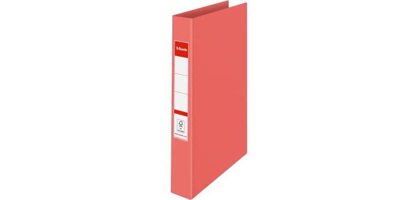 Esselte Colour'Breeze ring binder, 2 rings, PP, A4 size, with rigid cover, coral