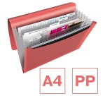 Esselte Colour'Breeze trieur, 6 compariments, corail