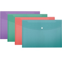 Esselte Colour'Breeze enveloppe projet A4, PP, assorti, paquet de 4 pièces