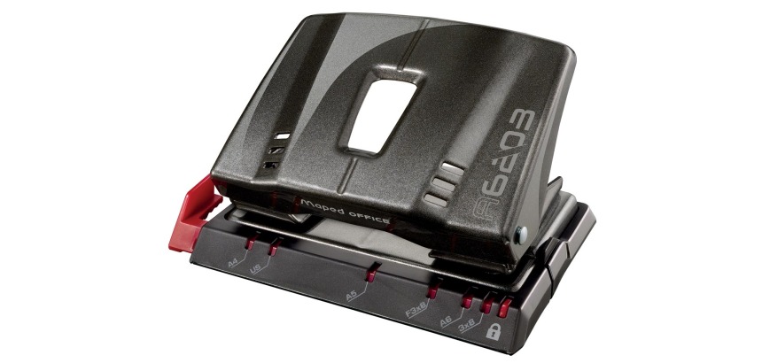 Maped Advanced Metal hole punch, 2 holes, 20 to 25 sheets, gray