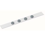 MAUL metaalstrip Standaard lijst zelfklevend 100X5cm incl. 4 magneten, wit