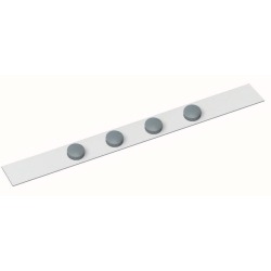 MAUL metaalstrip Standaard lijst zelfklevend 100X5cm incl. 4 magneten, wit