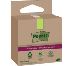 Bloc-mémos 3M post-it 622 RSS3COL 47,6x47,6mm assorti 3 pièces