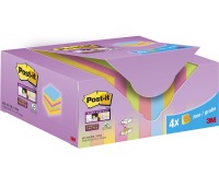 Post-it Super Sticky Notes Colour, 90 vel, ft 47,6 x 47,6 mm, 20 + 4 GRATIS