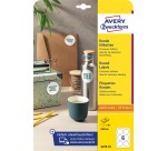Avery Zweckform ronde etiketten, diameter 80 mm, wit, permanent klevend, 60 etiketten, 10 vellen