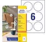 Avery Zweckform ronde etiketten, diameter 80 mm, wit, permanent klevend, 60 etiketten, 10 vellen