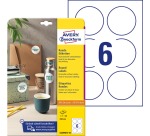 Avery Zweckform round labels, diameter 80 mm, white, removable, 60 labels, 10 sheets