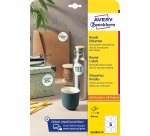 Avery Zweckform ronde etiketten, diameter 80 mm, wit, afneembaar, 60 etiketten, 10 vellen