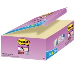 Post-it Super Sticky notes, 90 feuilles, ft 47,6 x 47,6 mm, jaune, paquet de 21 + 3 GRATUIT