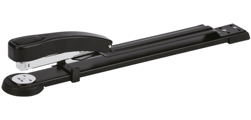 OFFICE products long arm stapler, metal, 50 sheets, black