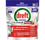 Dreft Platinum Plus Lemon tablettes pour lave-vaisselle, paquet de 59 capsules