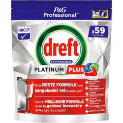 Dreft lave-vaiselle Platinum Plus Regular, paquet de 59 capsules