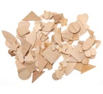 Bouhon formes assorties en bois, set de 100 pièces