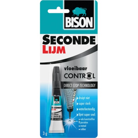 Bison colle instantanée Control Vloeibaar, tube de 3 g, sous blister