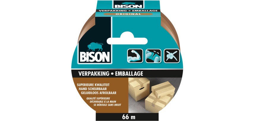 Bison Original Packing Tape, ft 50 mm x 66 m