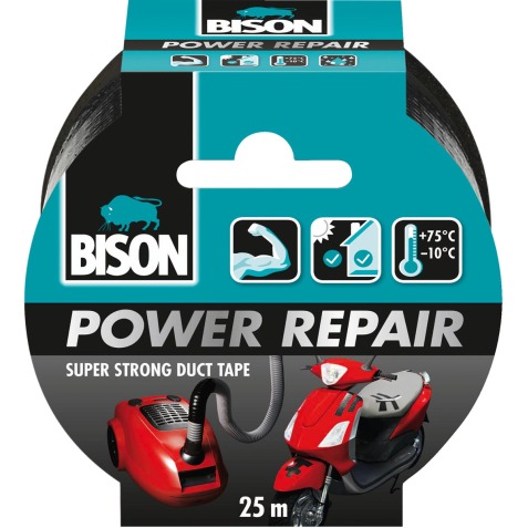 Bison plakband Power Repair, ft 48 mm x 25 m, zwart