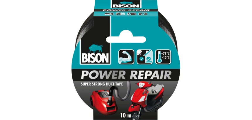 Bison Power Repair Adhesive Tape, ft 48 mm x 10 m, black