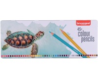 Bruynzeel crayon de couleur Tortue, boîte métal de 45 crayons