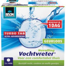 Bison navulling voor ontvochtiger Ambiance, doos van 2 tabs van 100 gram