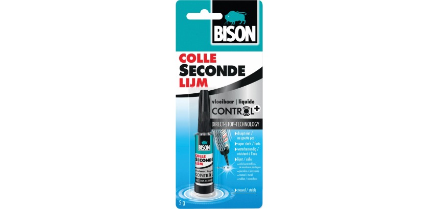 Bison Sekundenkleber Control Flüssig, Tube 5 g, auf Blisterkarte