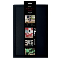 Securit krijtbord Woody ft 40 x 60 cm, zwart