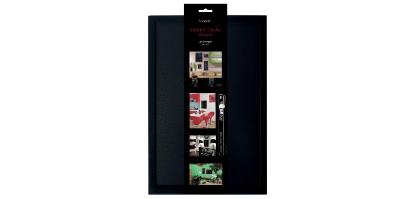 Securit Kreidetafel Woody 40 x 60 cm, schwarz