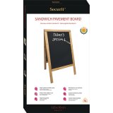 Securit Sidewalk Sandwich Board ft 70 x 125 cm, teak