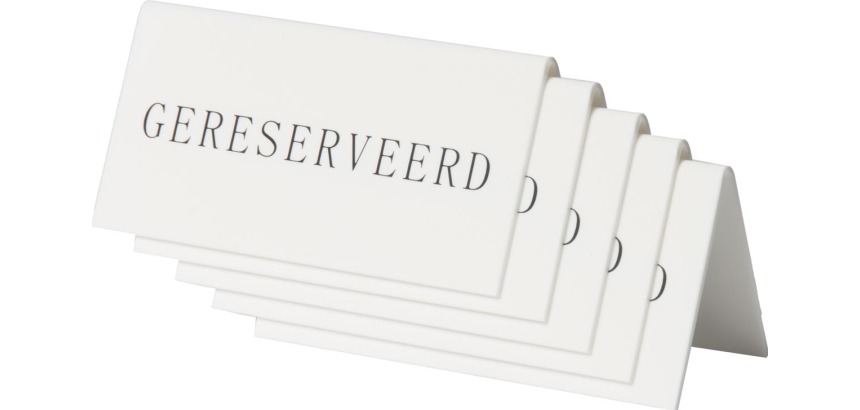 Securit panneau de table 'Geresveerd', paquet de 5 pièces