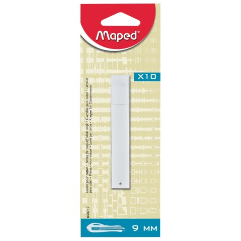 Standard blades for Maped 9 mm cutter - Pack of 10