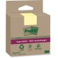 Post-it Super Sticky Notes Recycled, 70 vel, ft 76 x 76 mm, geel, pak van 3 blokken