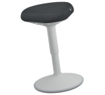 Leitz Ergo Aktiver Sitzhocker mit bequemem Sitz, hellgrau