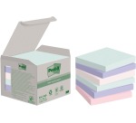 Post-it recycled notes Nature, 100 feuilles, ft76 x 76 mm, paquet de 6 blocs, couleurs assorties