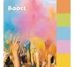 Post-it Super Sticky notes Boost, 90 feuilles, ft 76 x 76 mm, couleurs assorties, paquet de 5 blocs