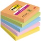 Post-it Super Sticky notes Boost, 90 feuilles, ft 76 x 76 mm, couleurs assorties, paquet de 5 blocs