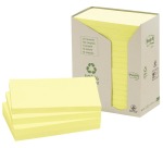 Post-it Recycled notes, 100 vel, ft 76 x 127 mm, geel, pak van 16 blokken