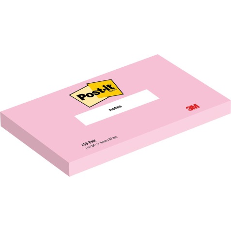 Post-it Notes, 100 vel, ft 76 x 127 mm, roze (flamingo pink)