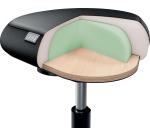 Leitz Ergo tabouret Assis actif avec assise confortable, avec roulettes, noir