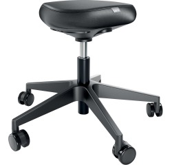 Leitz Ergo tabouret Assis actif avec assise confortable, avec roulettes, noir