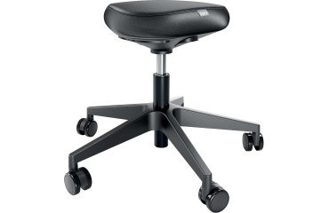 Leitz Ergo actieve Zitkruk met comfortzitting, met wieltjes, zwart