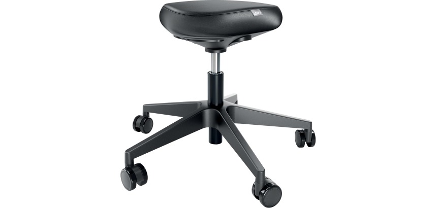 Leitz Ergo tabouret Assis actif avec assise confortable, avec roulettes, noir
