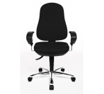 Topstar chaise de bureau Support SY, noir, base en chrome