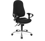 Topstar chaise de bureau Support SY, noir, base en chrome