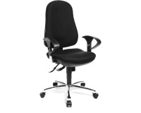 Topstar bureaustoel Support SY, zwart, basis uit chroom