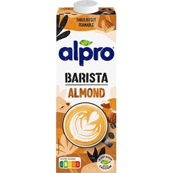 Alpro Barista lait amandes végétales, 1 l, paquet de 8 pièces
